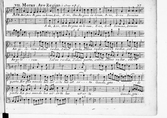 First page of Ave Regina