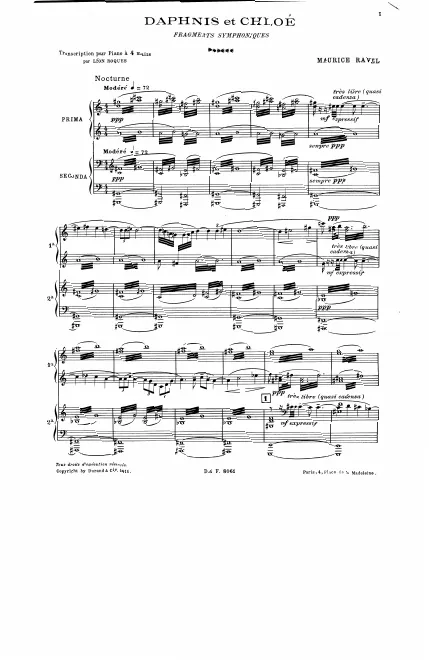 First page of Daphnis et Chloé Suite No.1