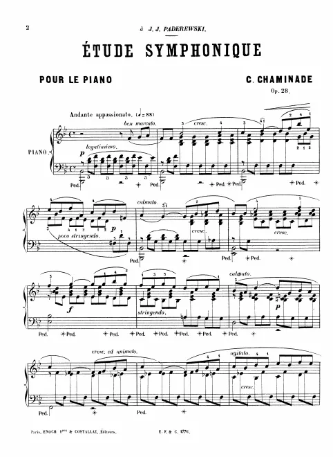 First page of Étude symphonique