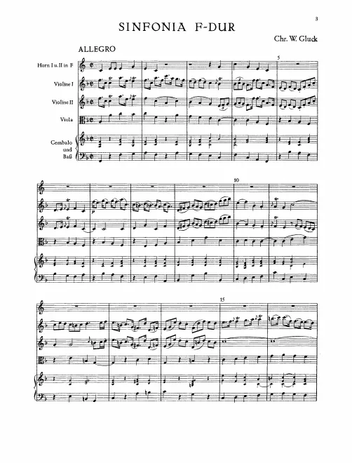 First page of Sinfonia in F major
