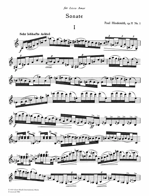 First page of Violin Sonata
