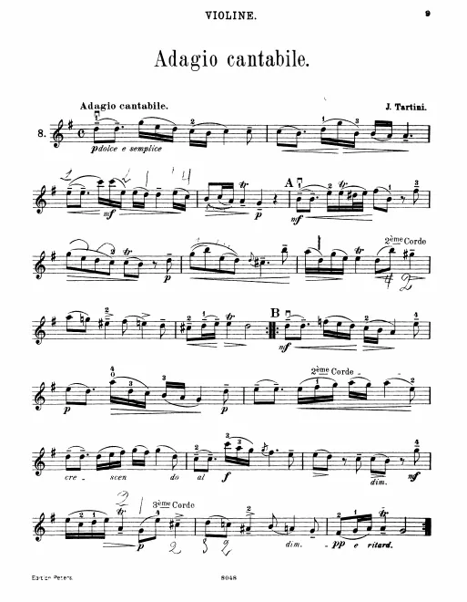First page of Violin Sonata in G major