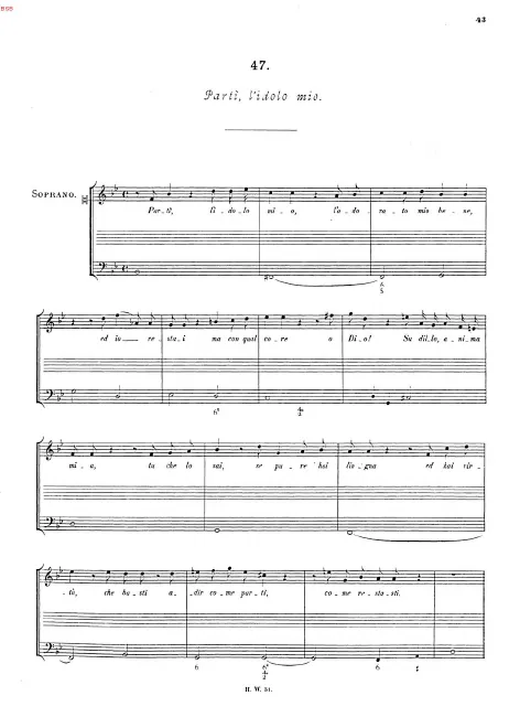 First page of Partì, l'idolo mio