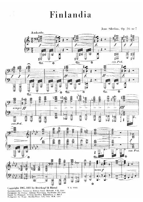 First page of Finlandia