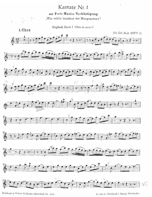 First page of Wie schön leuchtet der Morgenstern
