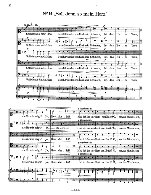 First page of Soll denn so mein Herz bezahlt werden