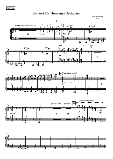 First page of Horn Concerto