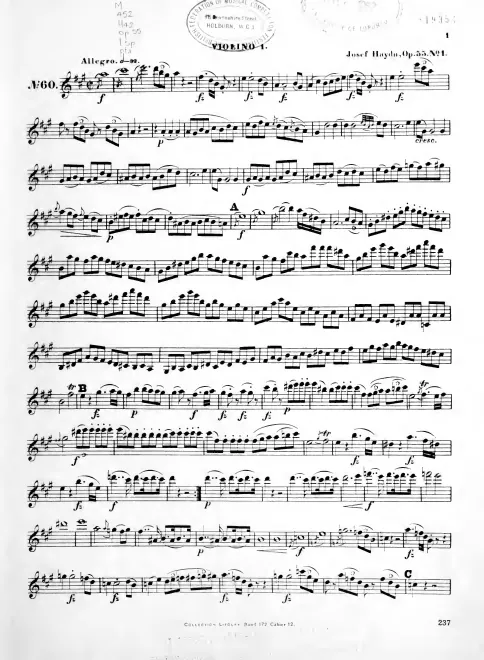 First page of String Quartets