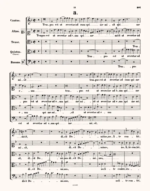 First page of Tempus est ut revertar