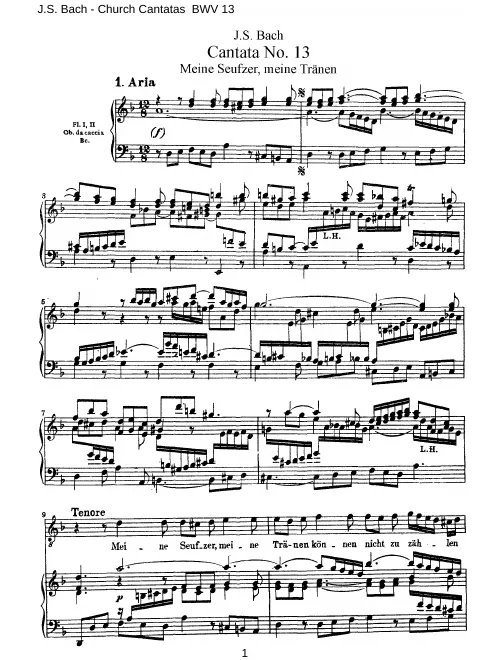 First page of Meine Seufzer, meine Tränen