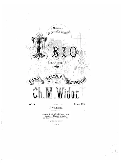 First page of Piano Trio