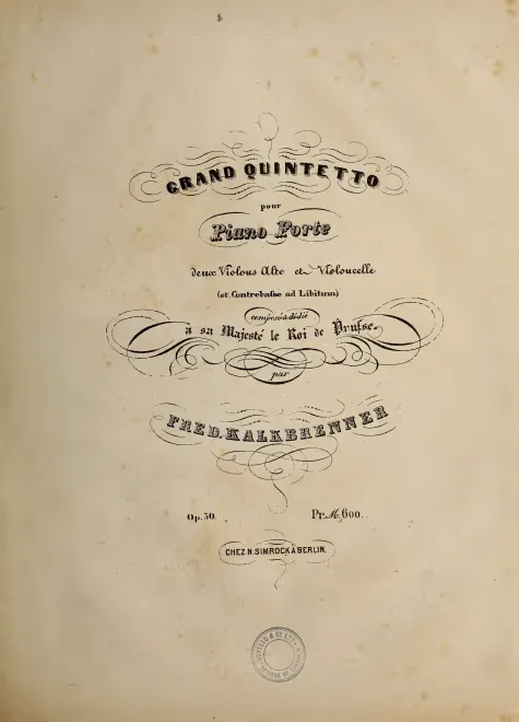 First page of Grand Quintet