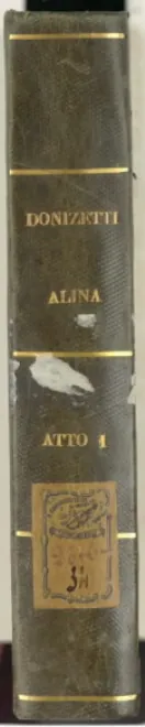 First page of Alina, regina di Golconda
