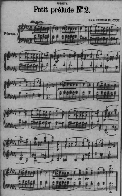 First page of Petit prélude No.2