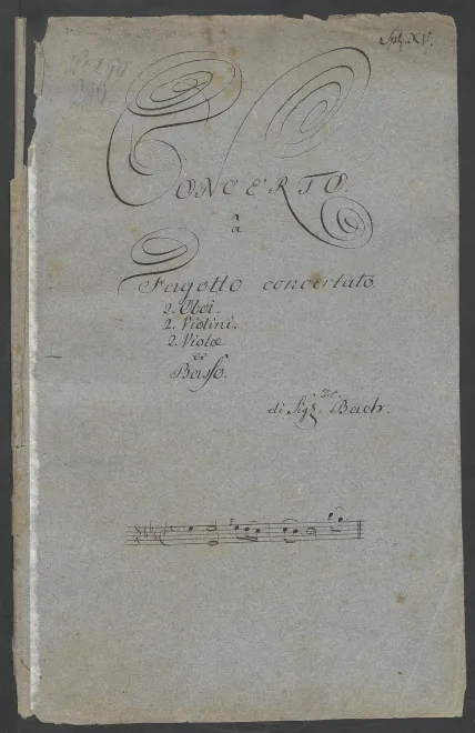 First page of Bassoon Concerto in E-flat major