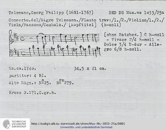 First page of Concerto for 2 Flutes and Calchedon