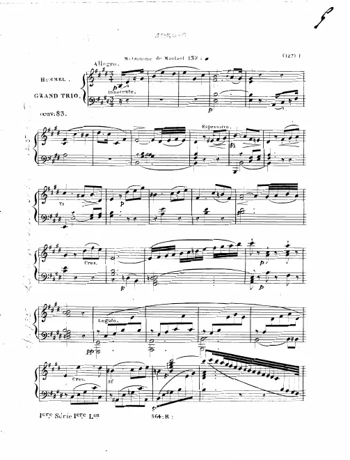 First page of Piano Trio