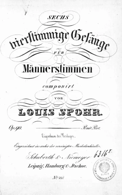 First page of 6 Gesänge