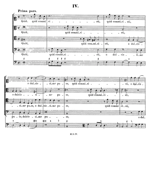 First page of Quid commisisti, o dulcissime puer