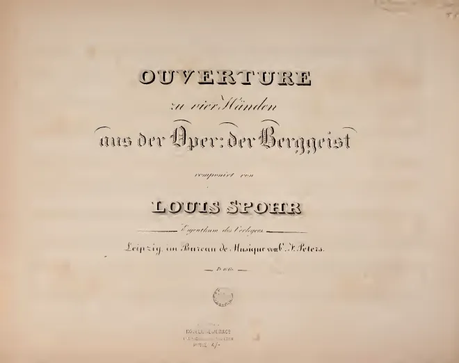 First page of Der Berggeist