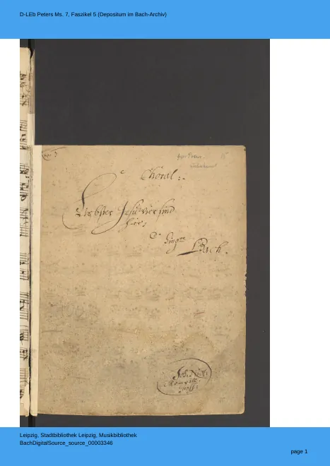 First page of Liebster Jesu, wir sind hier