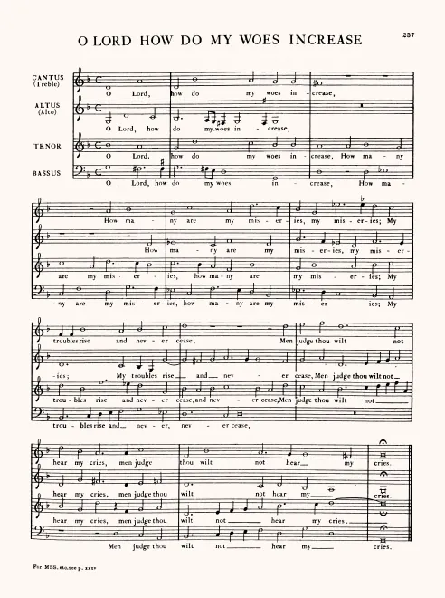 First page of O Lord, How Do My Woes Increase