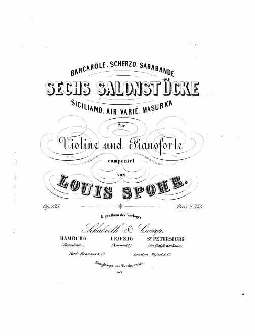 First page of 6 Salonstücke