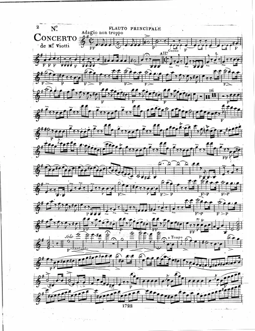 First page of Violin Concerto No.16