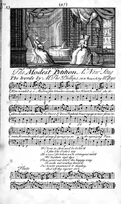 First page of The Modest Petition
