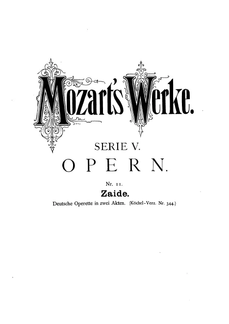 First page of Zaide