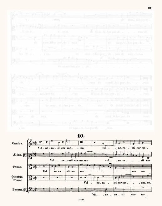 First page of Vulnerasti cor meum