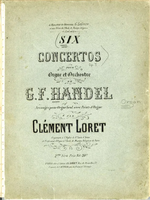First page of 6 Organ Concertos
