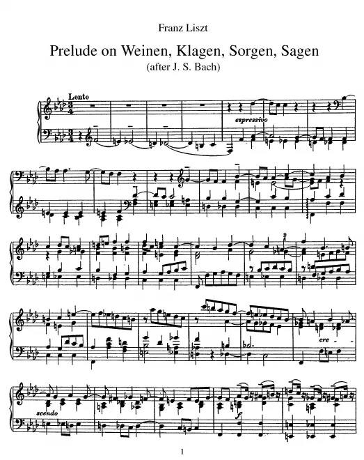 First page of Weinen, Klagen, Sorgen, Zagen