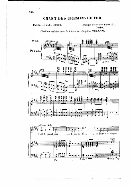 First page of Chant des chemins de fer