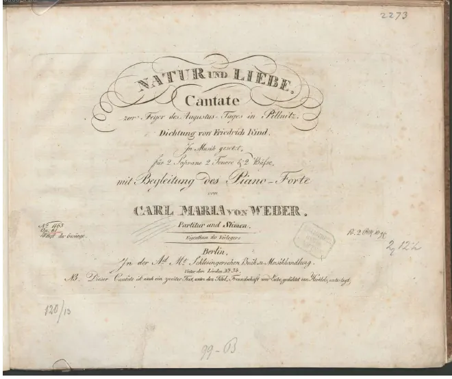 First page of Natur und Liebe
