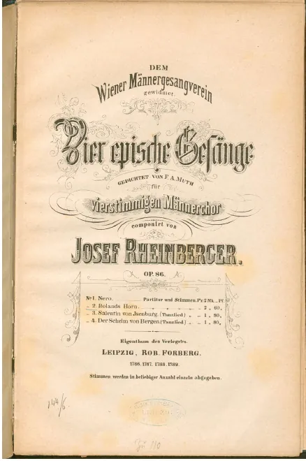 First page of 4 Epische gesänge