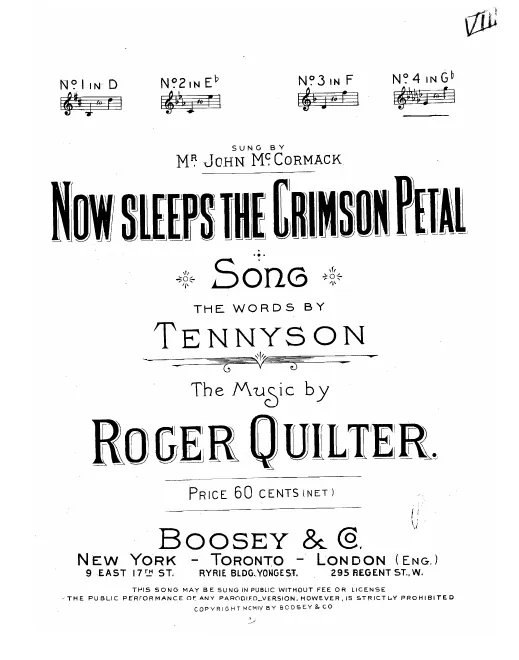 First page of Three Songs