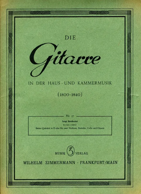 First page of Guitar Quintet in D major