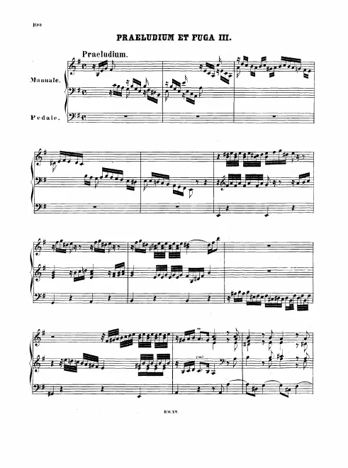 First page of Prelude and Fugue in E minor