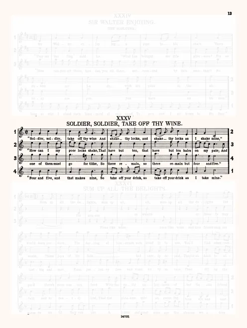 First page of Soldier, Soldier, Take Off Thy Wine