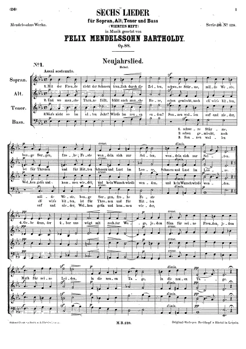 First page of 6 Lieder