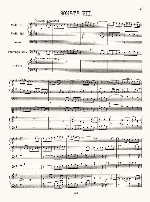 First page of Trio Sonata in G major