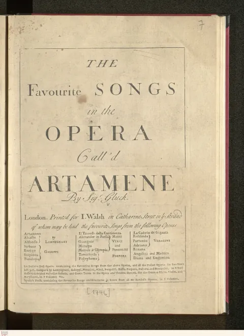 First page of Artamene