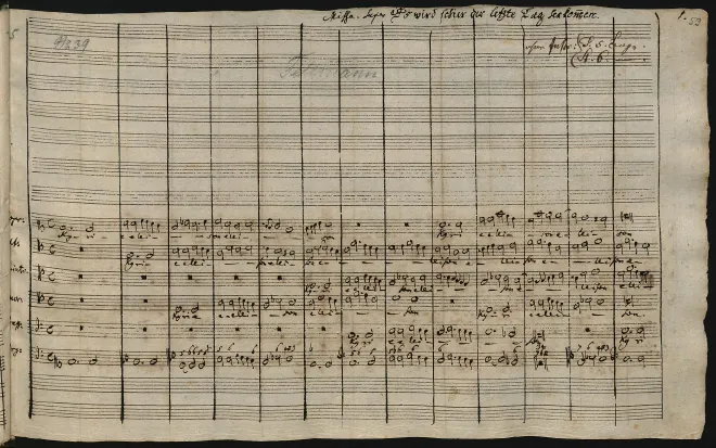 First page of Missa sopra 'Es wird schier der letzte Tag herkommen'