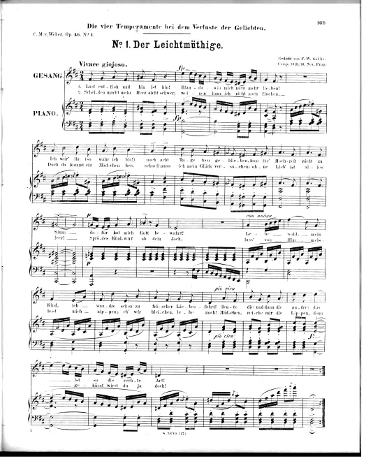 First page of Vier Lieder