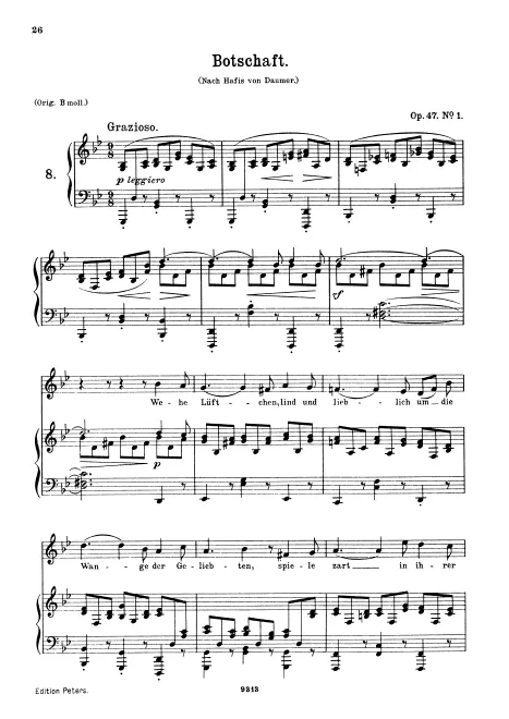 First page of 5 Lieder