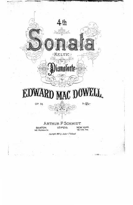 First page of Piano Sonata No.4