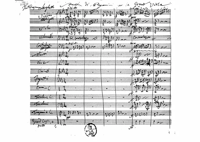 First page of Sonata per la Grand' Viola