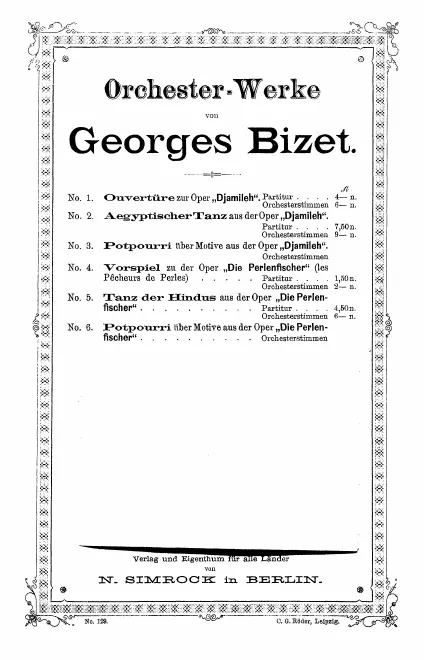 First page of Djamileh