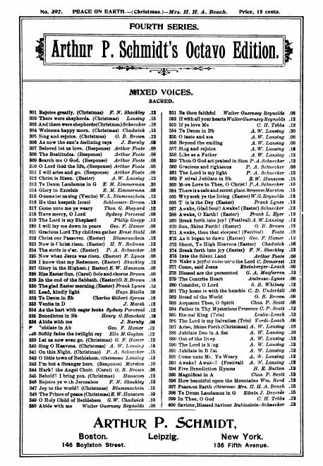 First page of Peace on Earth